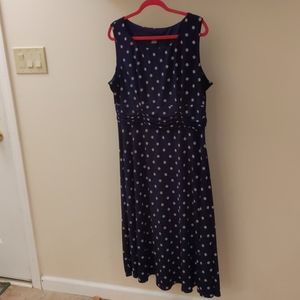 Plus size 1X purple polka dot dress